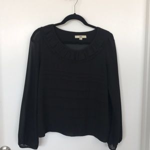 Long sleeve ruffle blouse